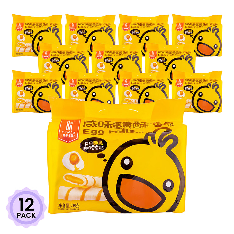 咔啰咔曼 咸味蛋黄酥蛋卷 218 克*12 包