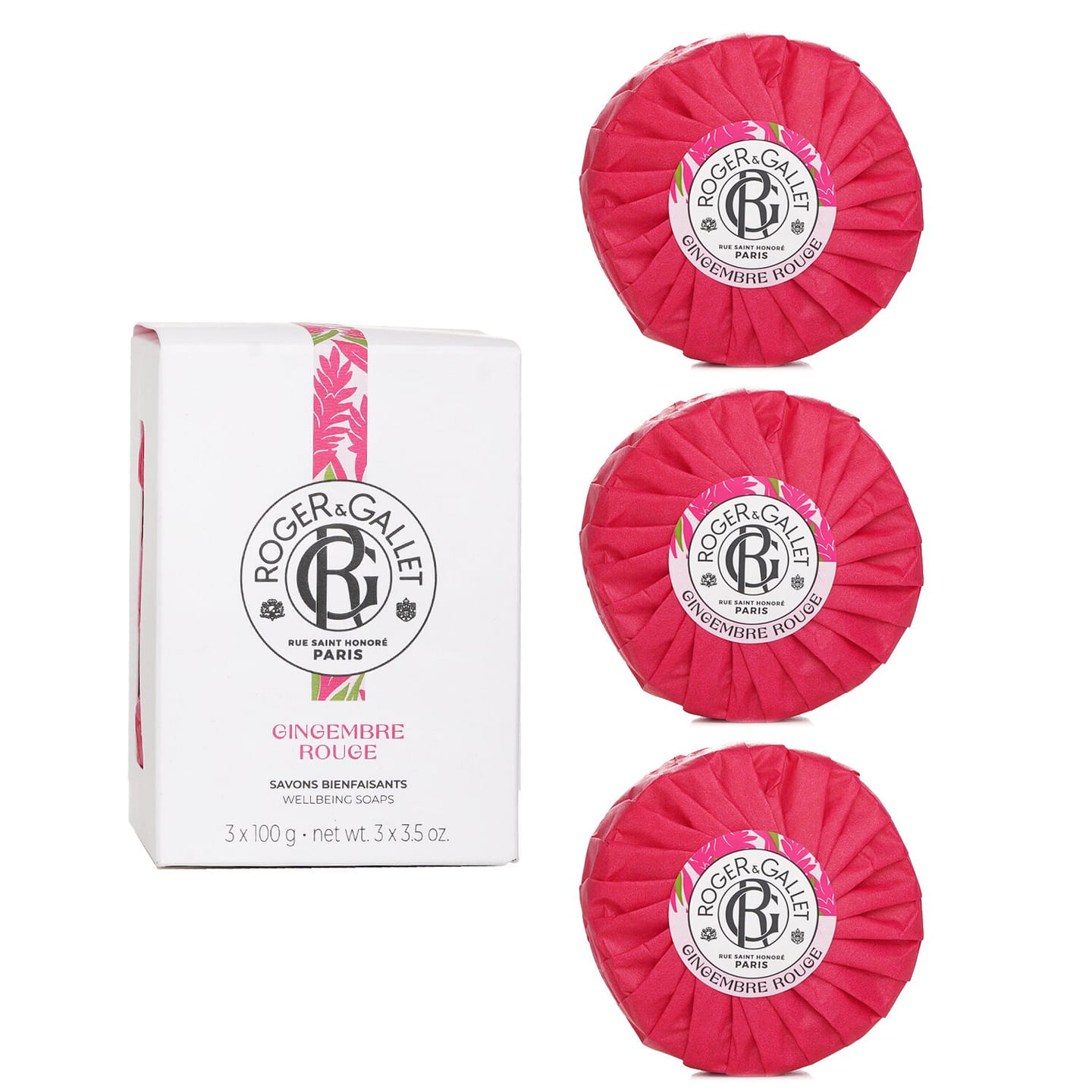 Roger & Gallet Gingembre Rouge Wellbeing Soaps 100 g