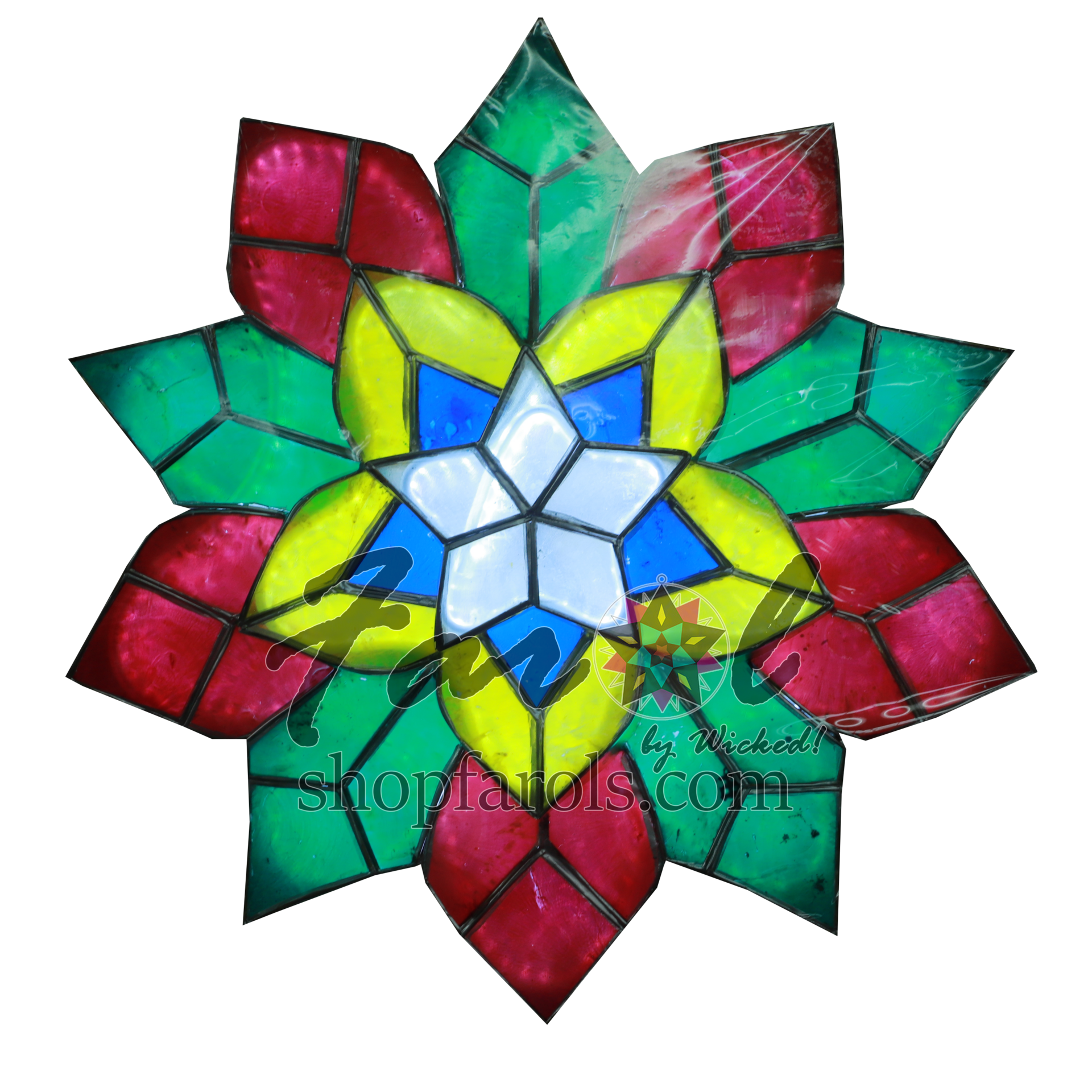 Sampaguita Colored - 15" Parol Capiz 1 개