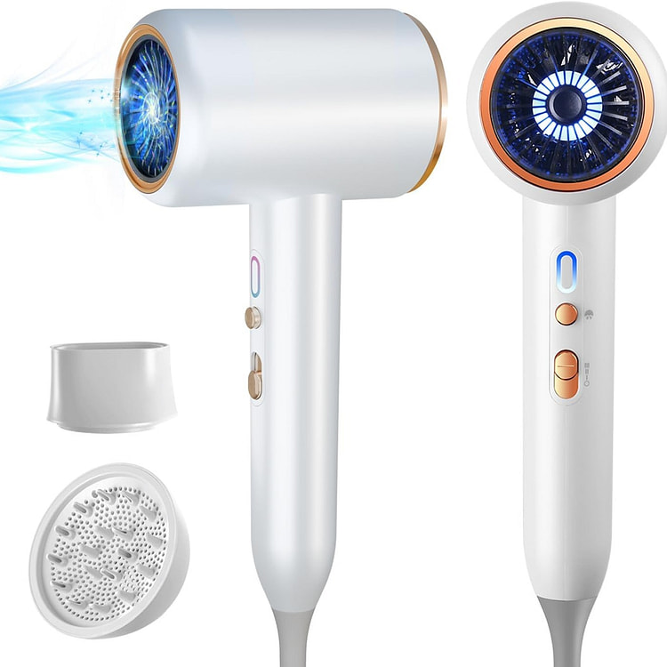 男女通用1875W便携式离子吹风机-白色 1 个