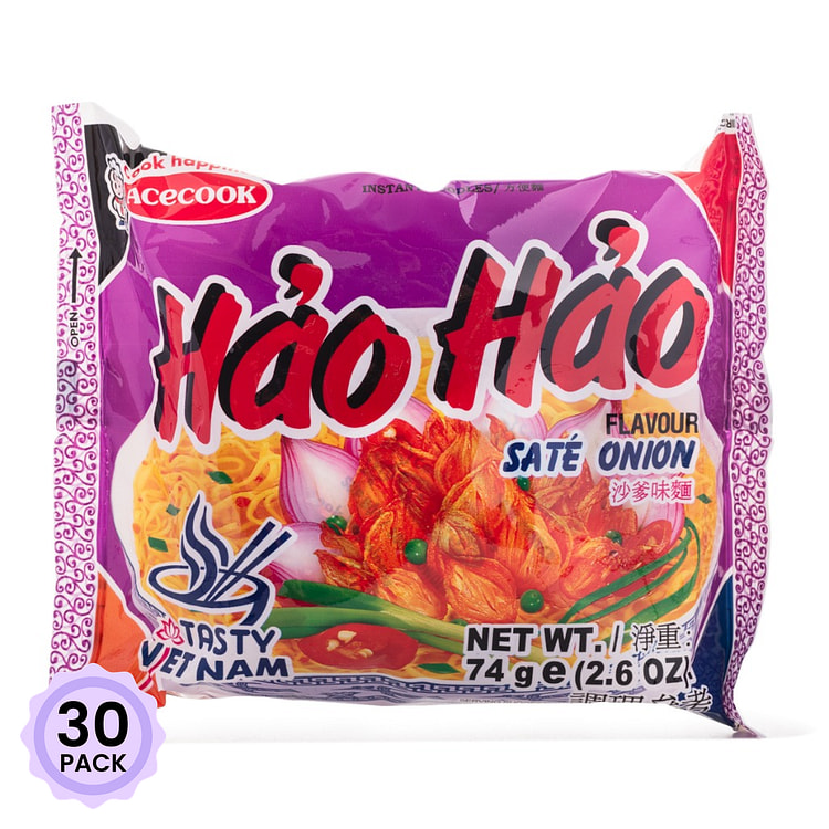 Acecook HAO HAO 沙爹洋葱味方便面 2.82 盎司*30 包