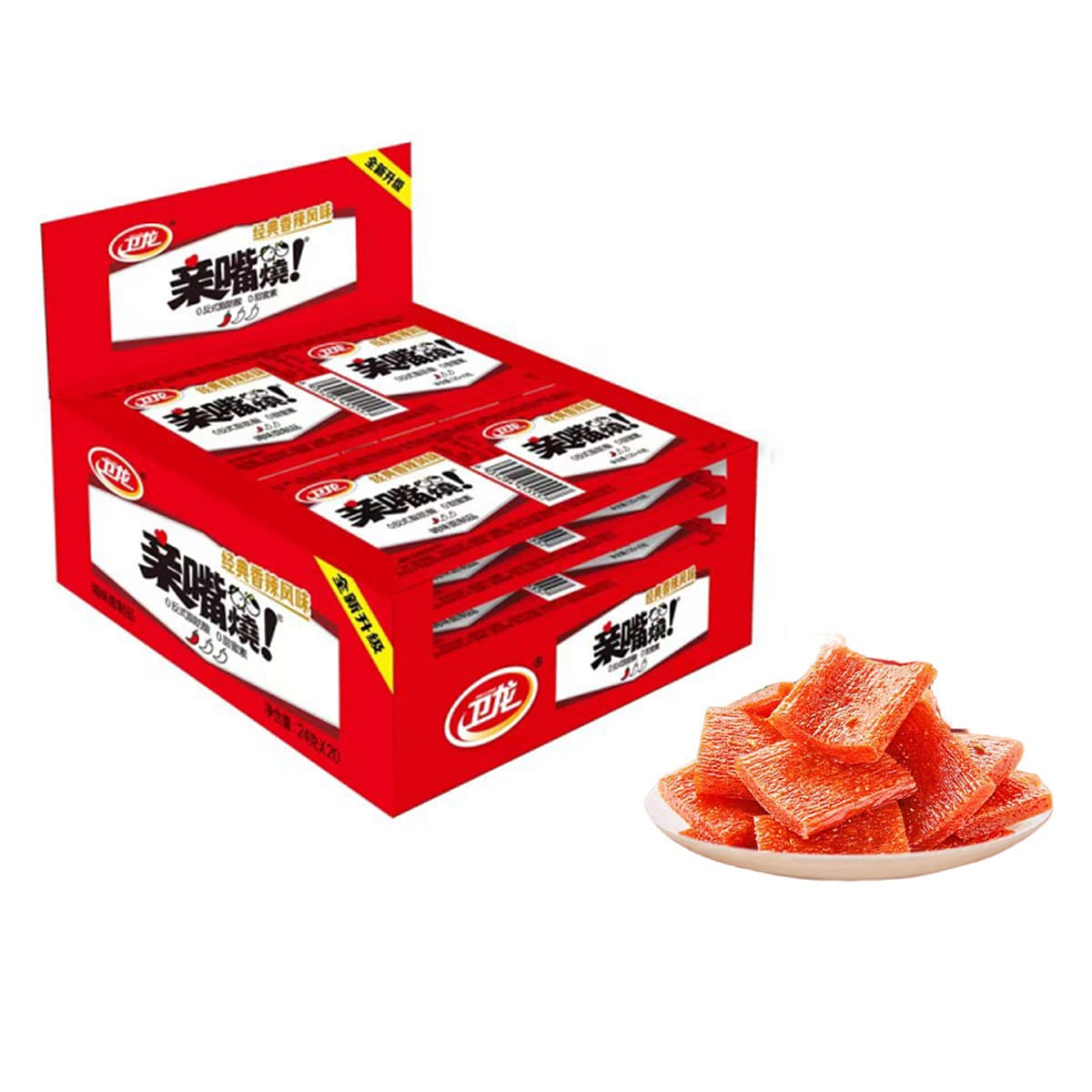 卫龙 亲嘴烧经典香辣味 20条40片1盒装 480 克