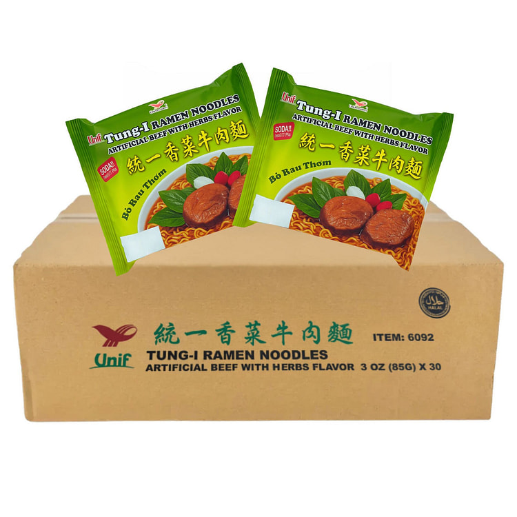 Mì Ramen UNIF Bò Rau Thơm 3 oz (Thùng 30 gói)