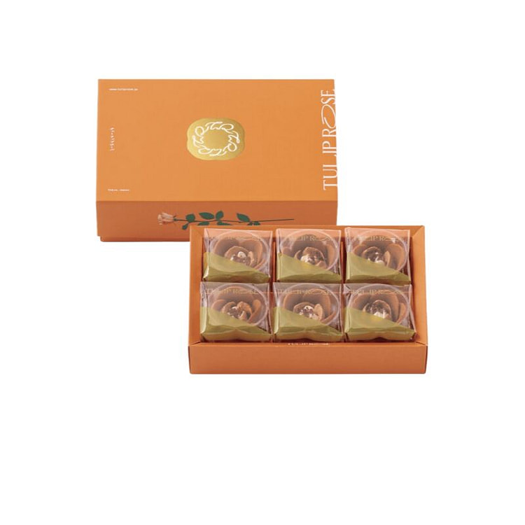 TULIPROSE栗子蒙布朗 郁金香玫瑰酥 6个装 1 盒