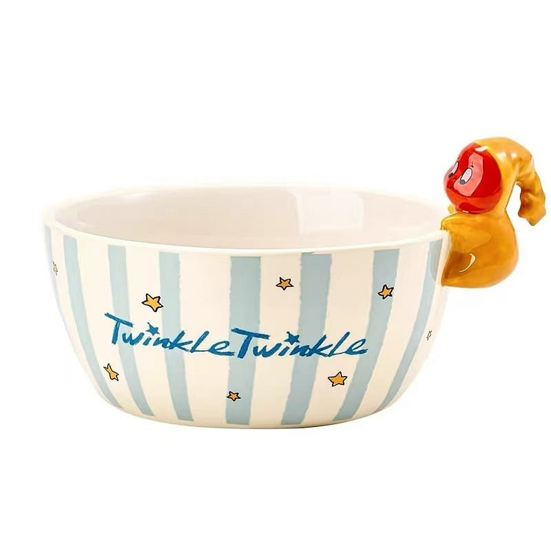 Cartoon Star Person Ceramic Bowl 1 piece 1 each