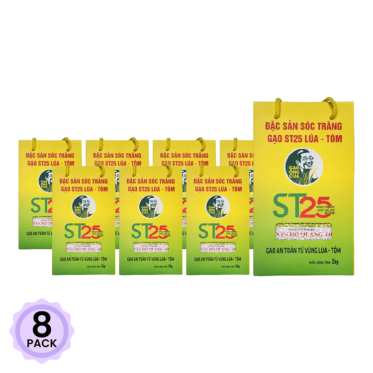Ong Cua ST-25 Super Premium Fragrant Rice 4.4 磅*8 包
