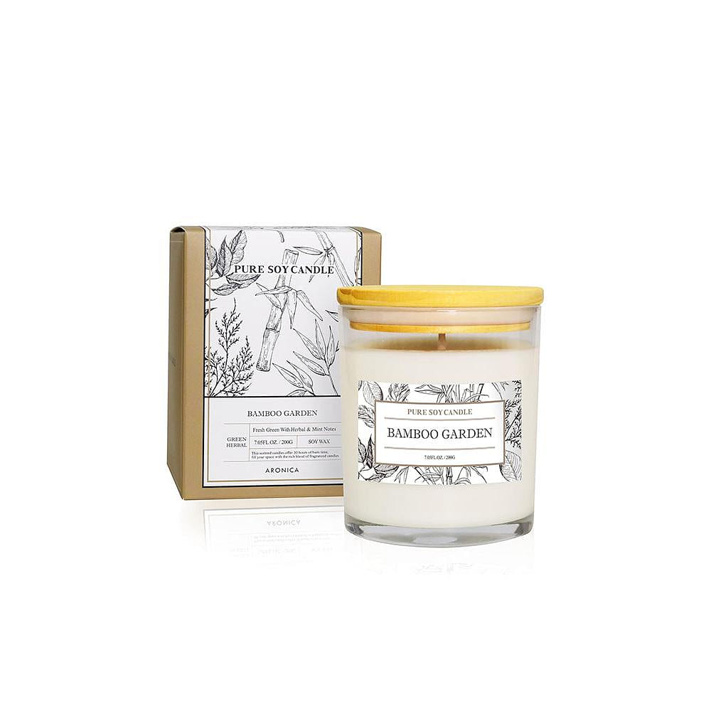 ARONICA Pure Soy Candle – Bamboo Garden 200g(7.05oz) 1 each