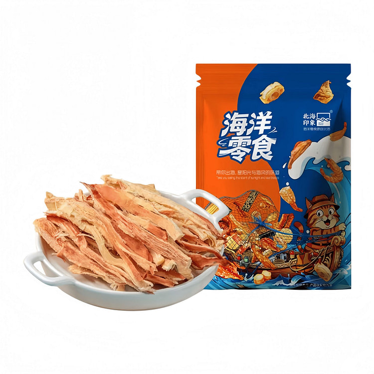 北海印象 碳烤鱿鱼条原味手撕海鲜干货50g*1袋 50 克