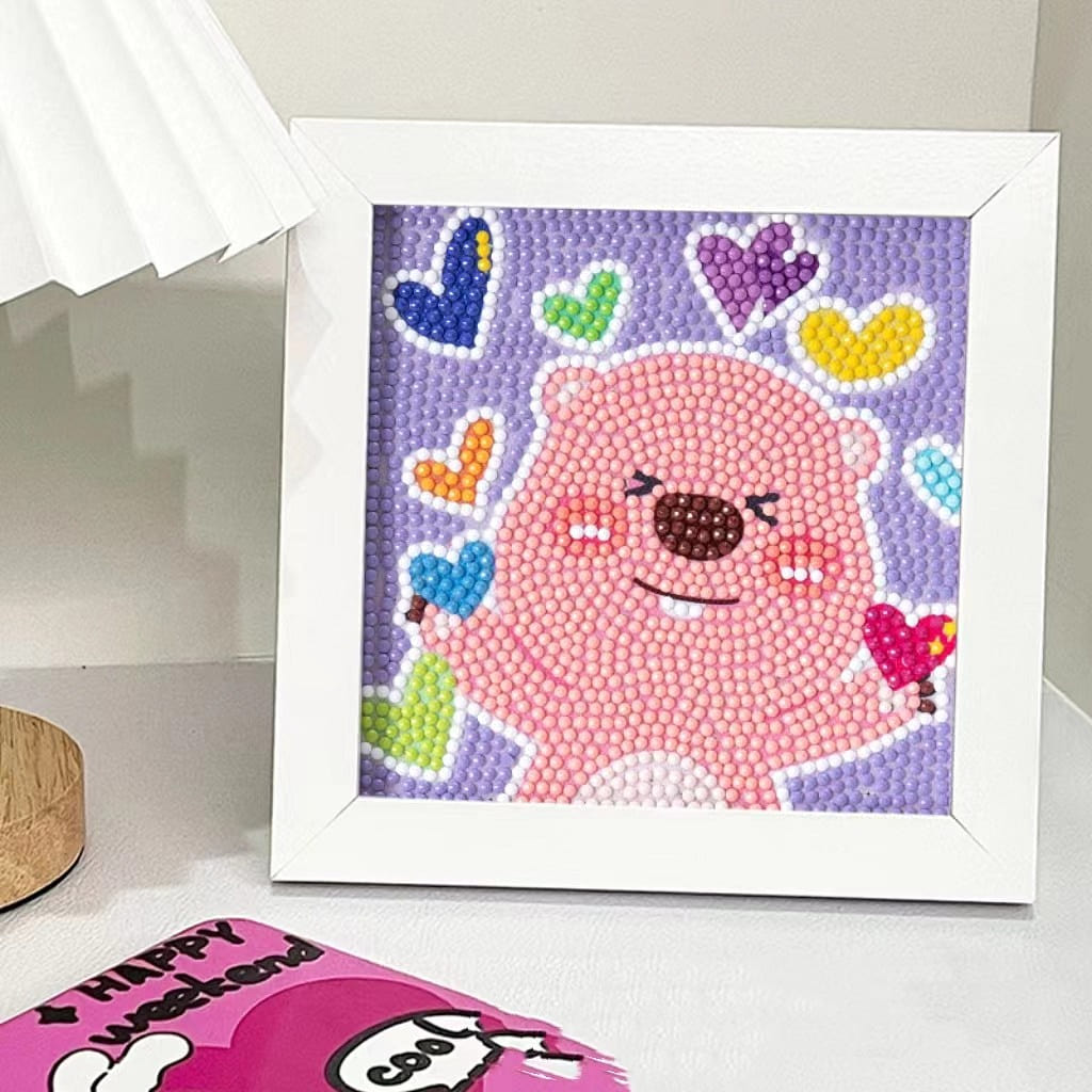 Loppy Diamond Picture Children's Handicraft DIY Diamond Sticker -Love 1 each
