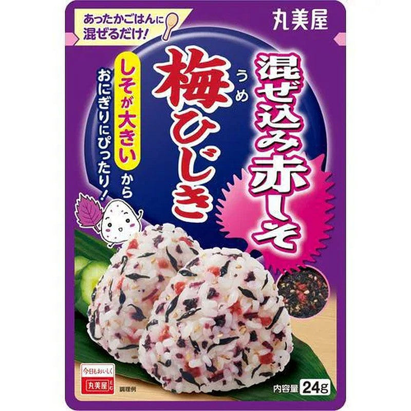 Marumiya Red Shiso Plum Hijiki Seaweed 24g Bag 1 each