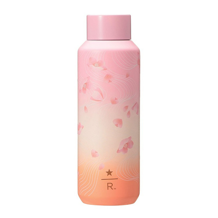 星巴克 不锈钢瓶渐变樱花保温杯473ml