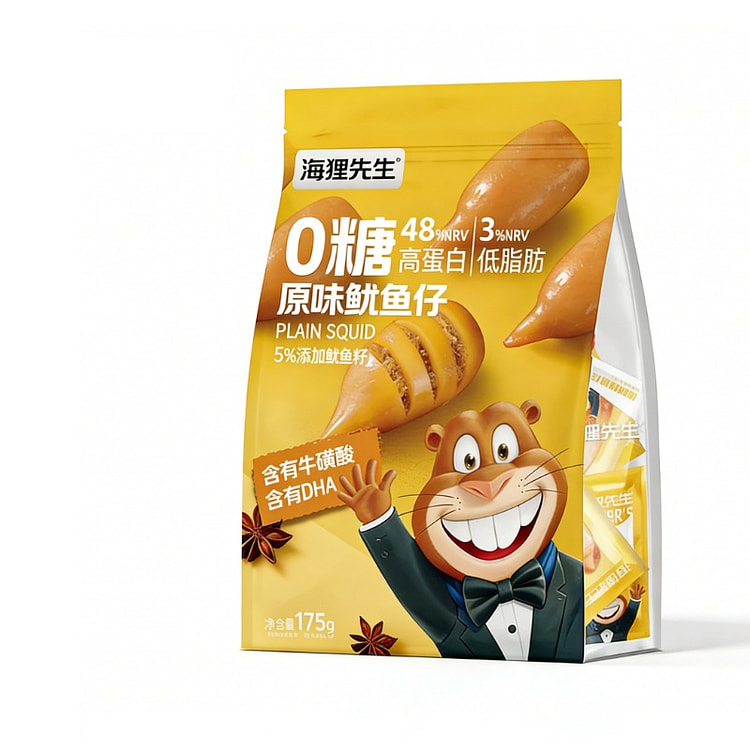 海狸先生带籽鱿鱼仔开袋即食独立包装原味175g*1 175 克