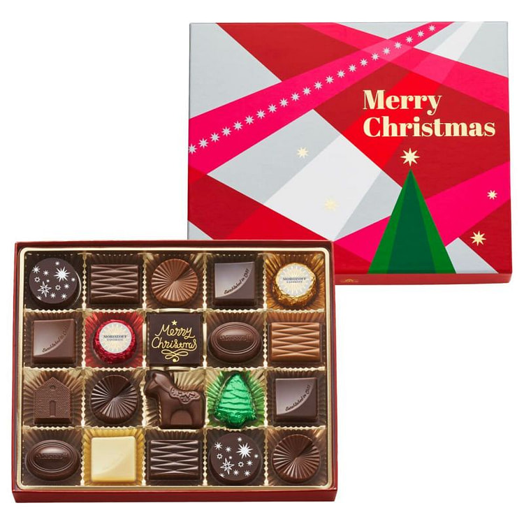 Morozoff Xmas Mixed Chocolate Gift Box 20pcs 1 each