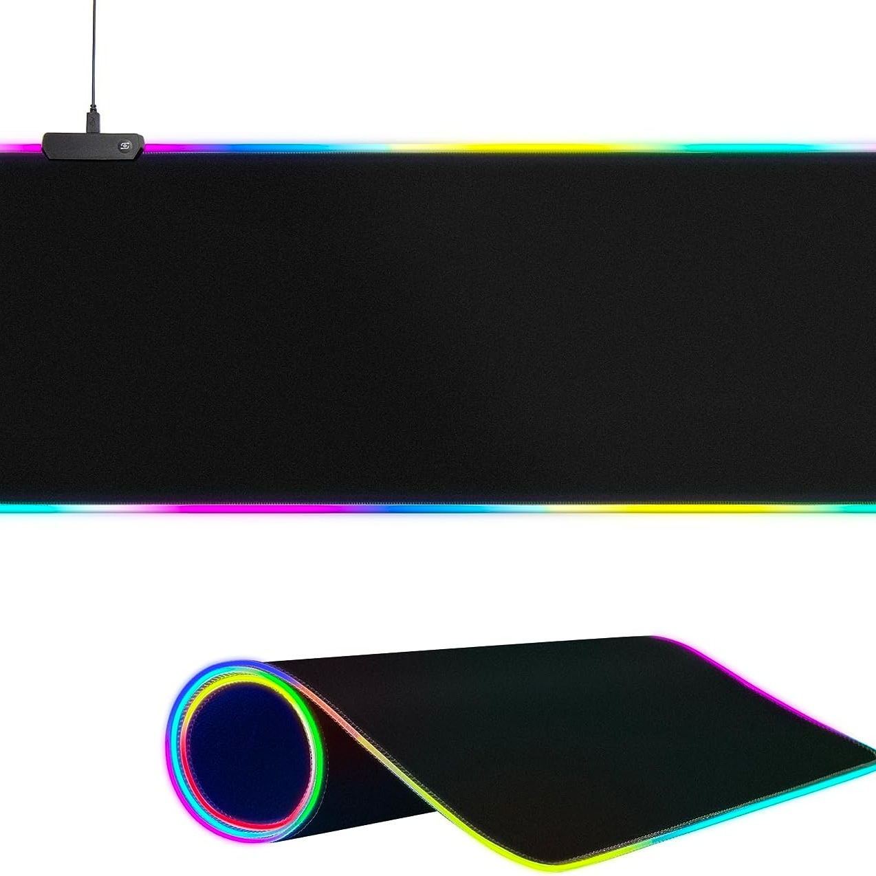 加大加寬 RGB 遊戲鼠標墊,15 種燈光模式,900 * 400 * 4 毫米,防水,高質量,美國倉庫發貨,包郵,快送到家 1 份