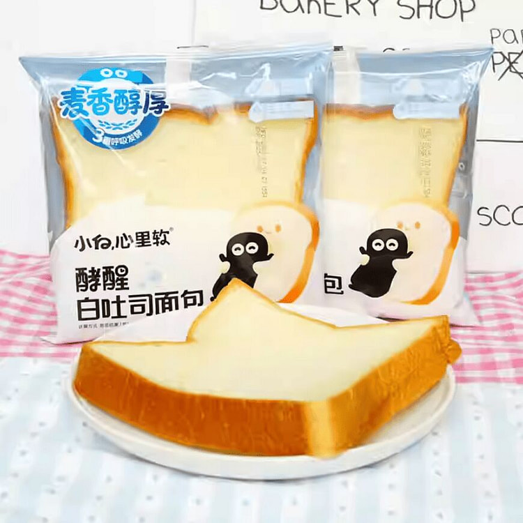 小白心里软 酵醒白吐司面包85g*10枚 1 份