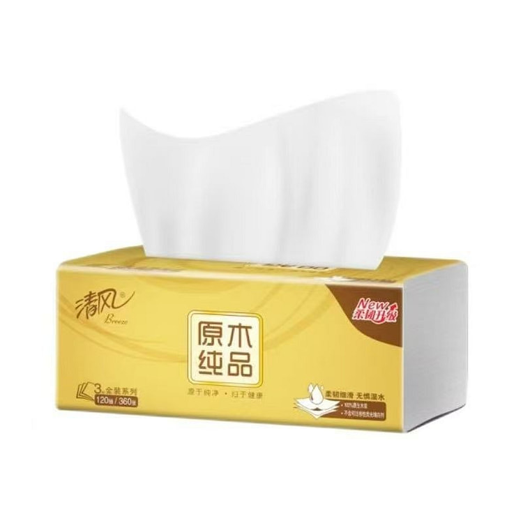 清风`抽纸360张/包（共1080张） 3 包