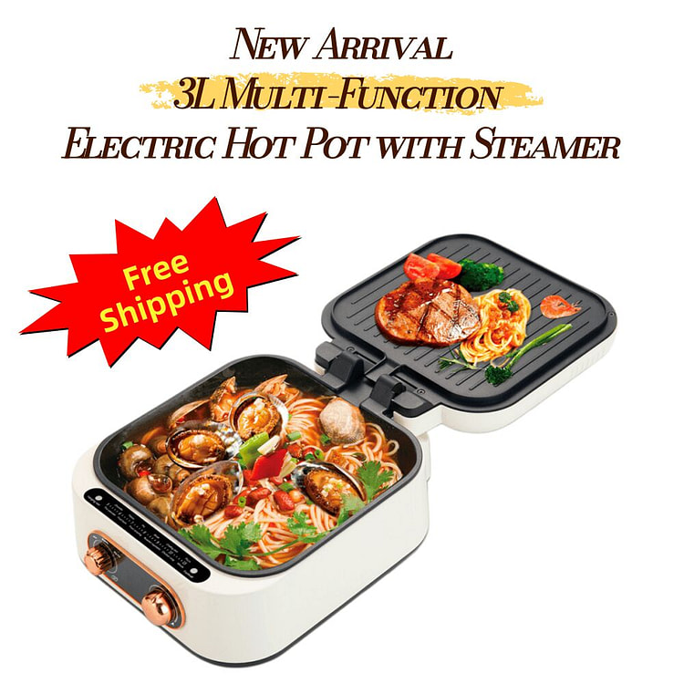 3L Electric Hot Pot & Grill Cooker 1600W 1 bunch