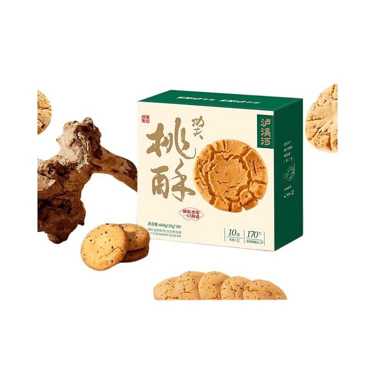 泸溪河原味黑芝麻桃酥 600g*1 盒 32.8 克