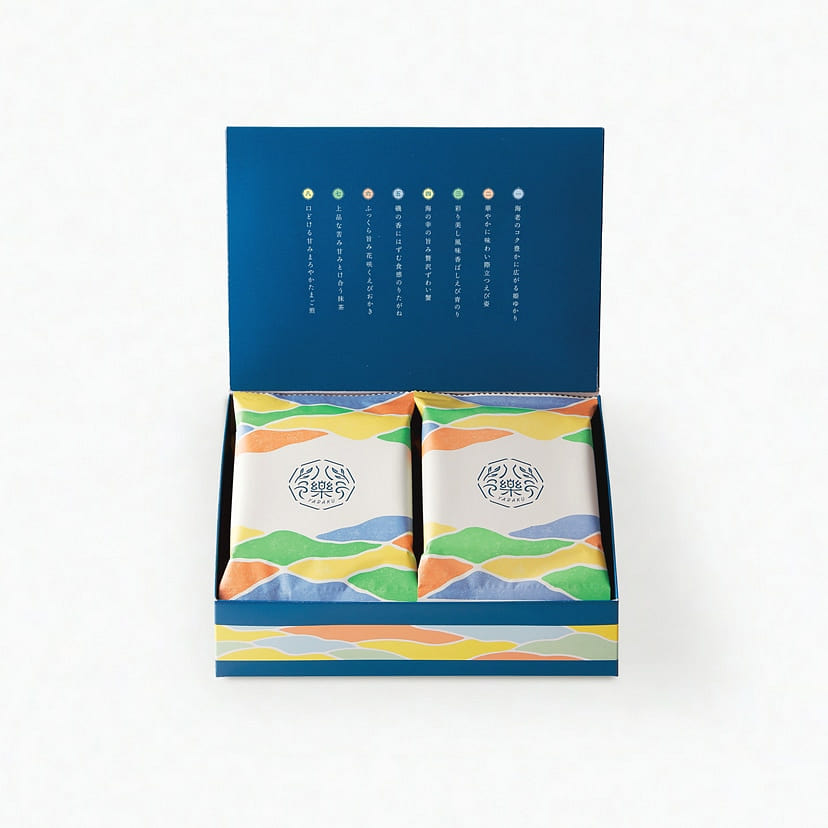 Bankaku Hachiraku Shrimp Rice Cracker Gift Box 66g 1 each