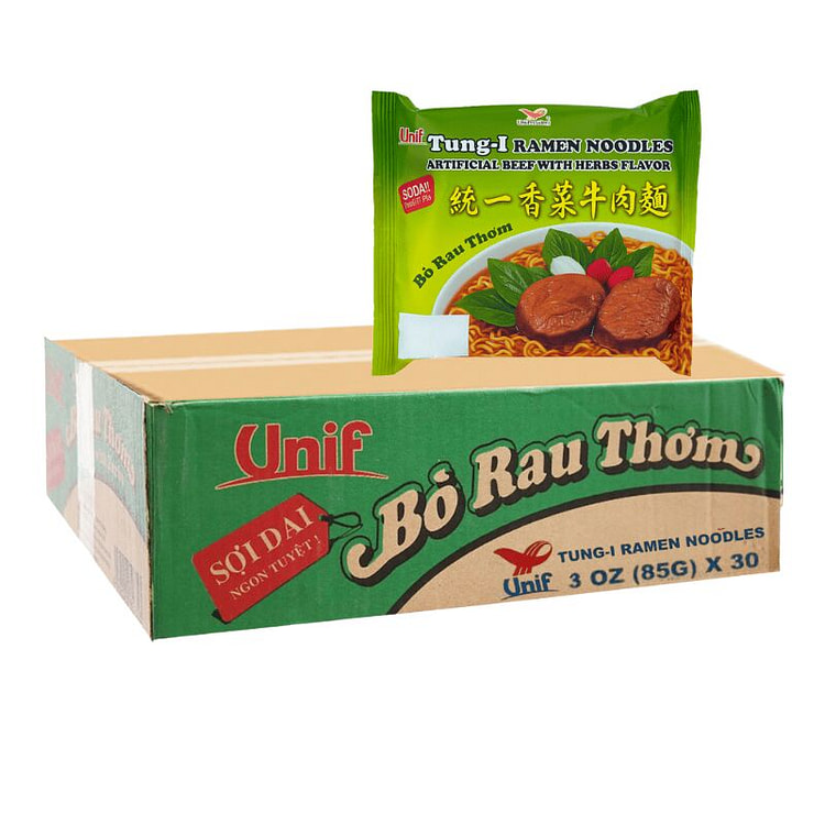 UNIF Ramen Beef & Herb Flavor Noodles 3ozPack of30