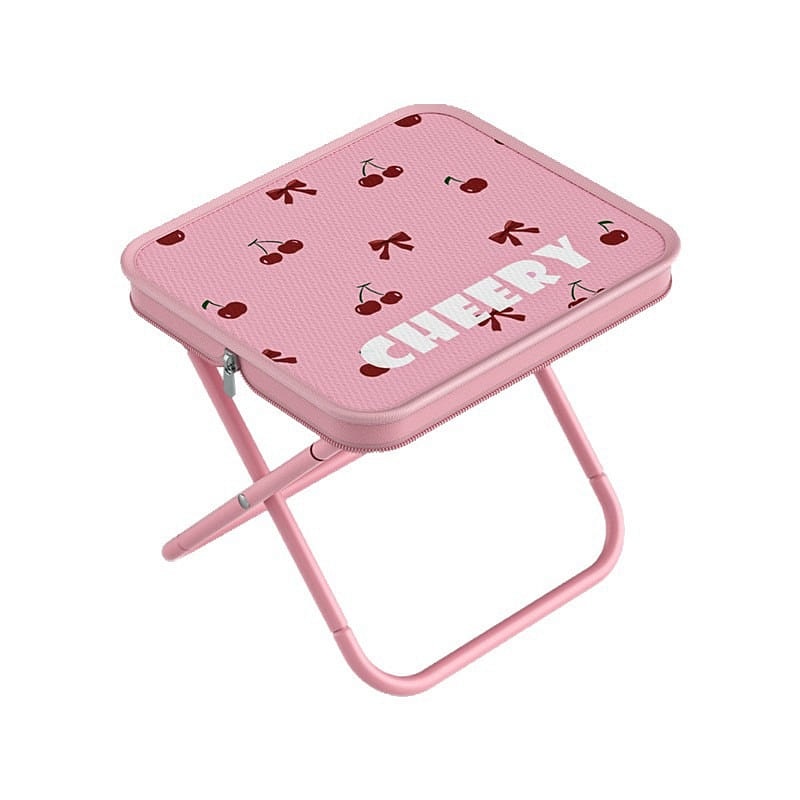 Small Stool Folding Portable Handbag Stool – Pink 1 count