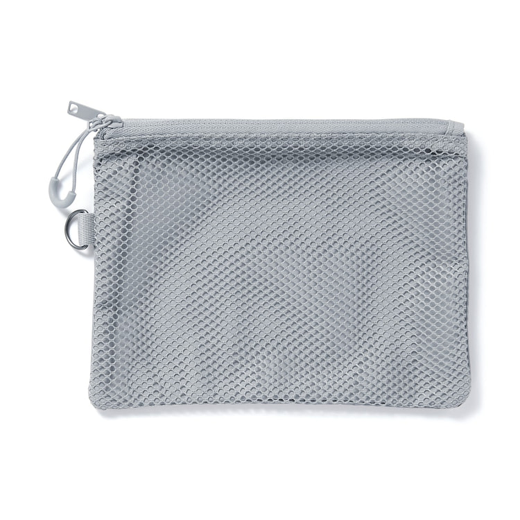MUJI Double Zip Pouch Gray M 1 each