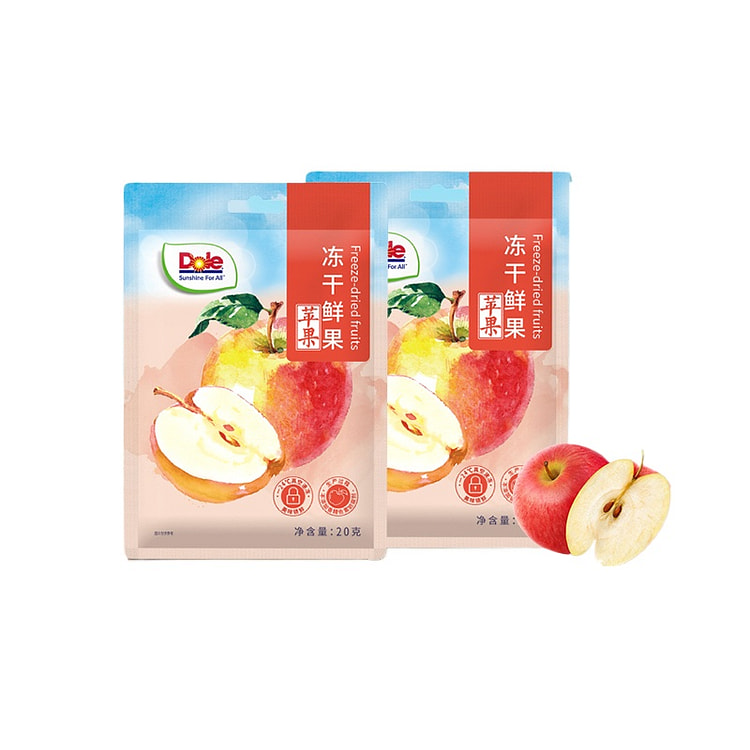 都乐苹果冻干鲜果冻干零食20g*2袋