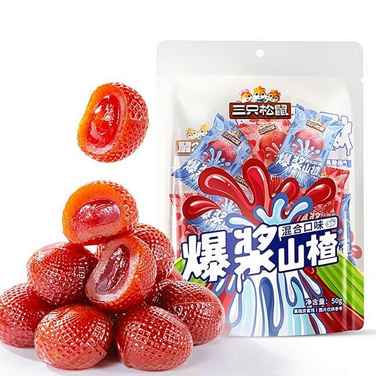 三只松鼠 爆浆山楂 混合口味 50g*2包 100 克