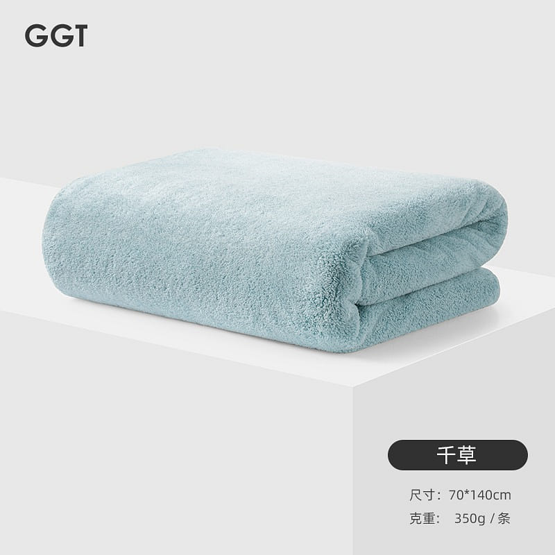 GGT Snowflake Fleece Bath Towel Thousand Grass 1 each