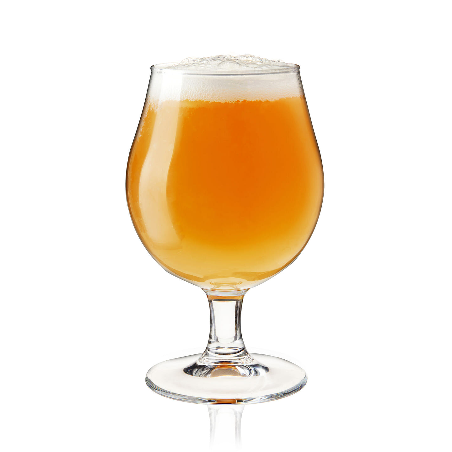 True Beer Tulip Glasses Craft Beer Cups Set Dishwasher Safe Drinking Tumblers Stemmed with Flared Rim, 15.5 Oz Clear Glass Set of 4 15.5 盎司