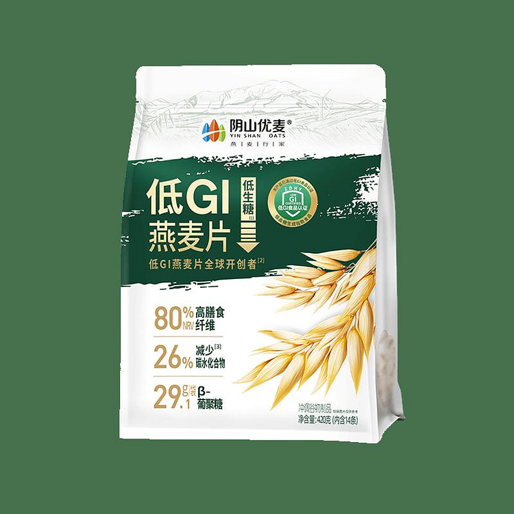 阴山优麦 低生糖（LGI）燕麦片 420 克 (min 3)