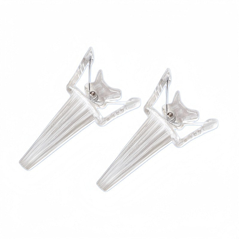 No Crease Alligator Root Fluff Hair Clips-White 2 count
