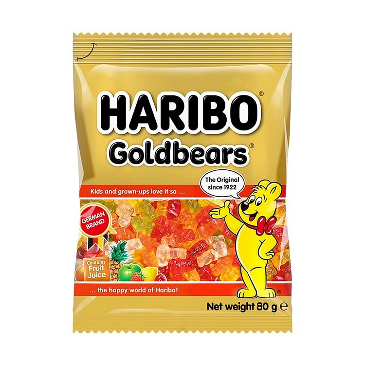 Haribo Gummy Bears Mixed Fruit Candy 80g 80 g