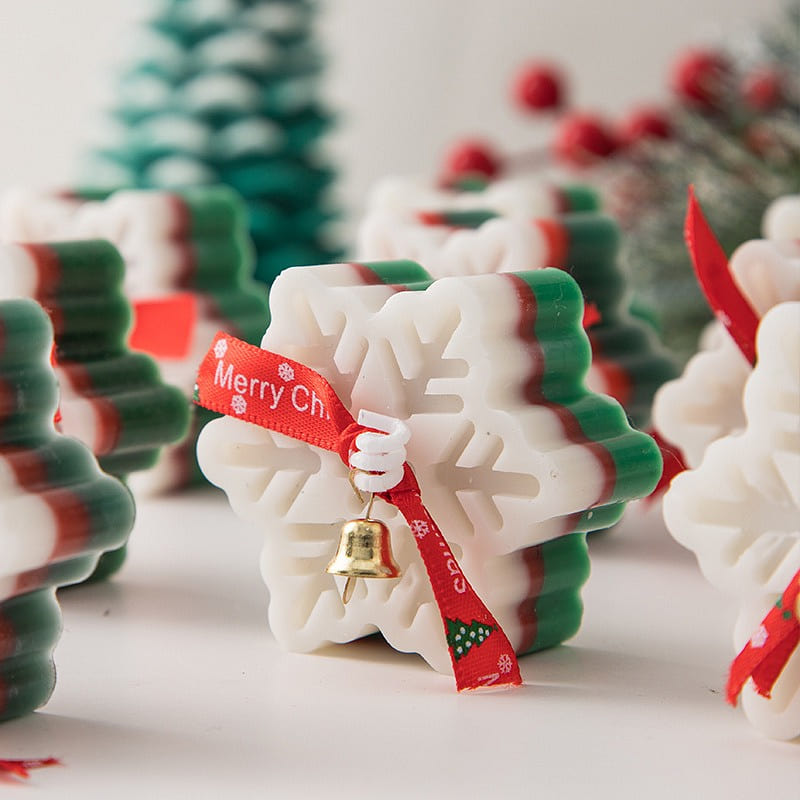 [ Christmas limit ] Christmas snowflake creative aromatherapy candle 34g 1 count