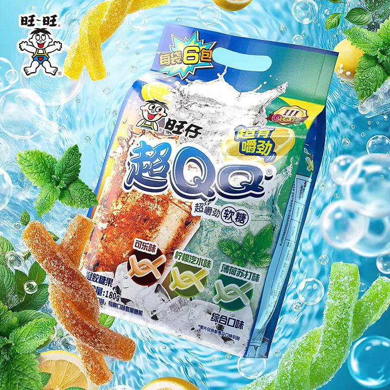 WZ Super Q Gummy Candy Fruit Juice Chewy Snack 3fl 180 g