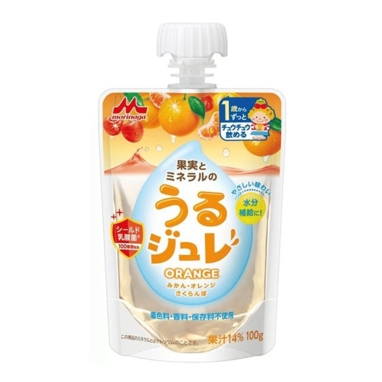 Morinaga fruit and mineral jelly ORANGE 100g 100 g