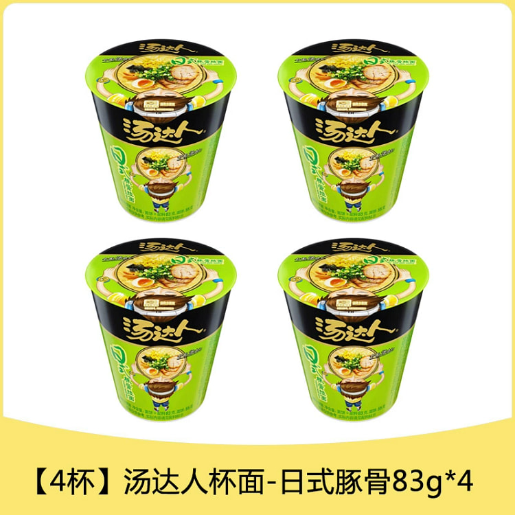 统一汤达人日式豚骨拉面83g*4杯