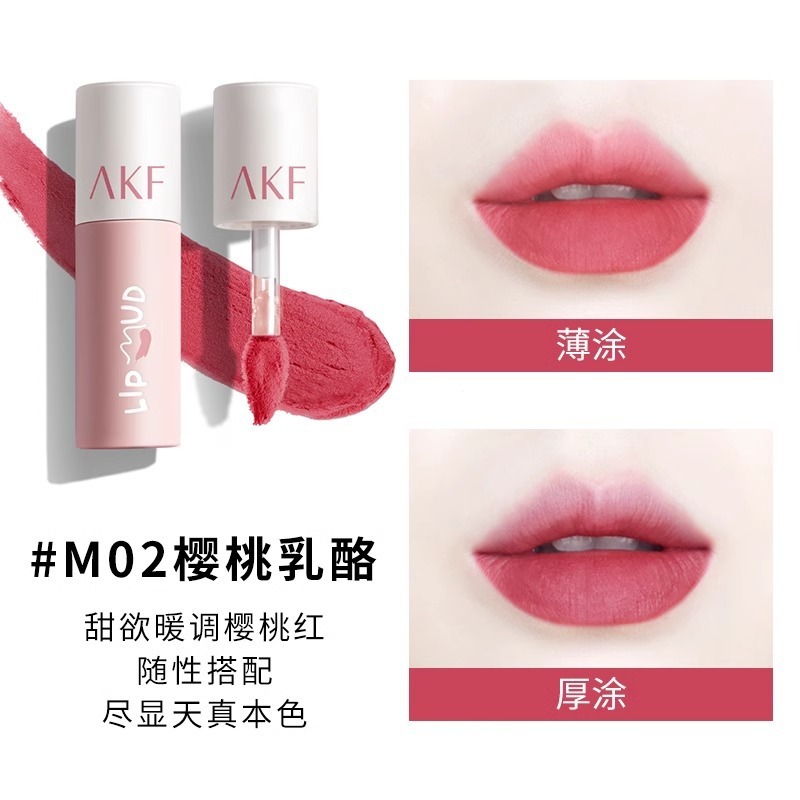 AKF Lip Mud #M02 Cherry Cheese - Weee!