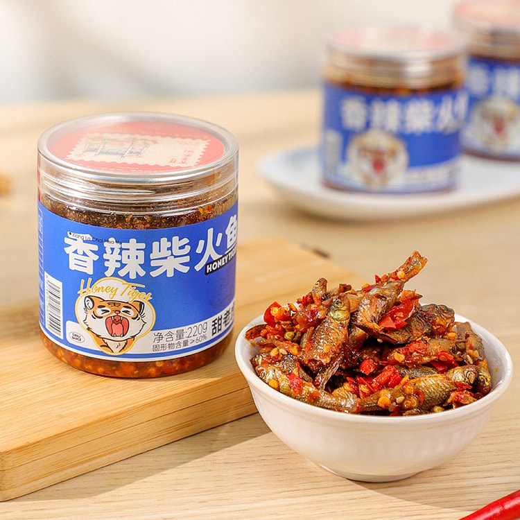 甜老虎 香辣柴火鱼 剁椒小鱼仔 下饭菜辣椒酱1瓶