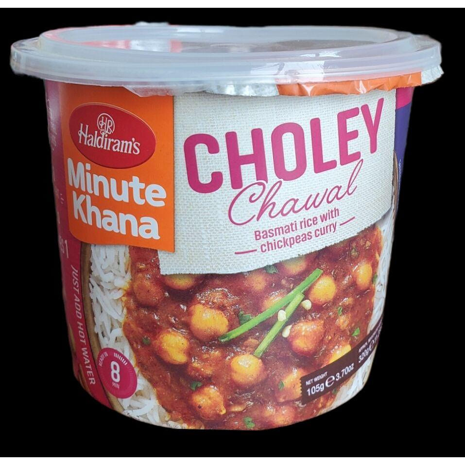 Haldiram’s Minute Khana, Choley Chawal Cup 105g 1 each