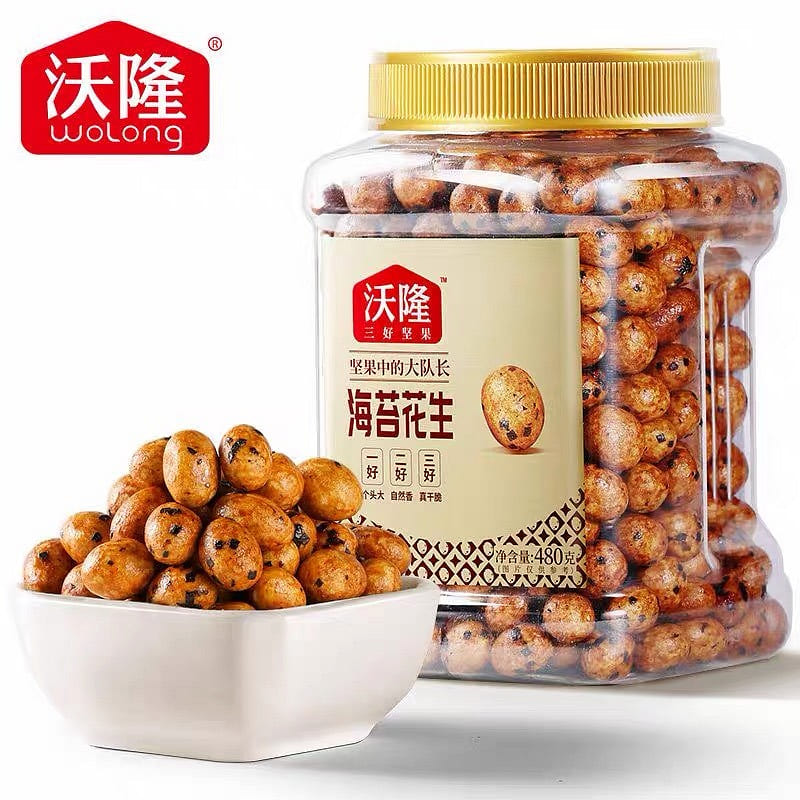 Wolong Fish Skin Peanut Seaweed Flavor 480 g