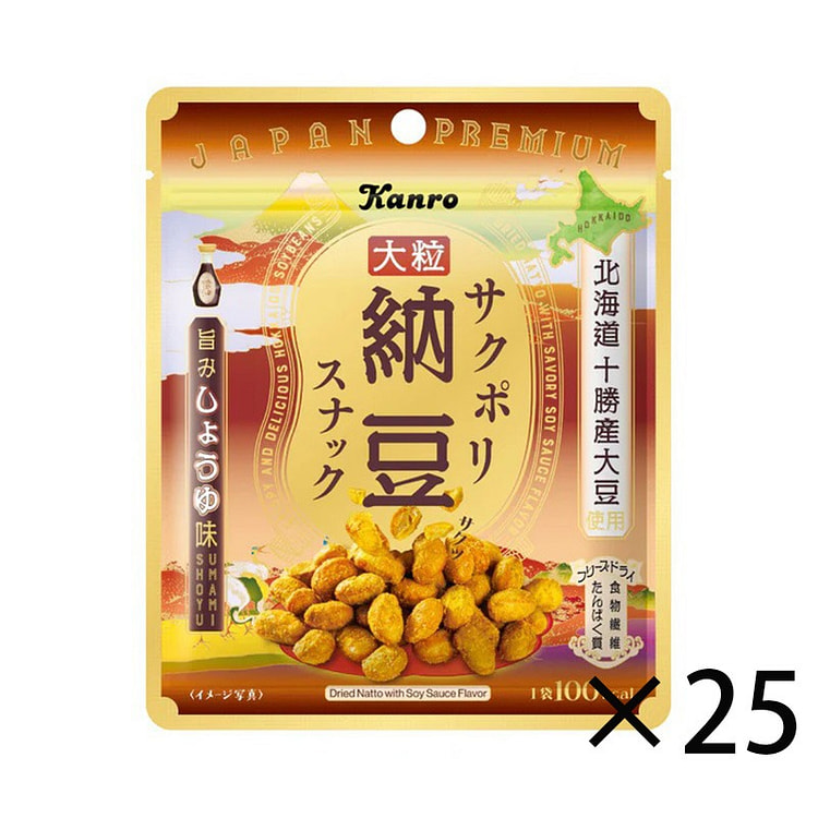 KANRO甘乐 酱油味纳豆零食 21g*25