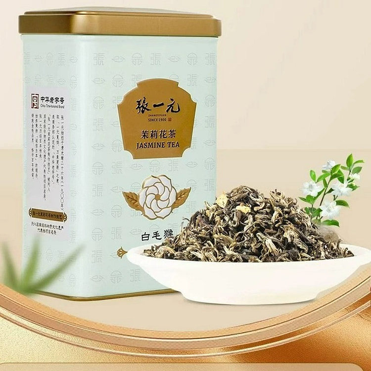张一元茉莉花茶白毛猴100g浓香型口粮茶官方正品 100 克
