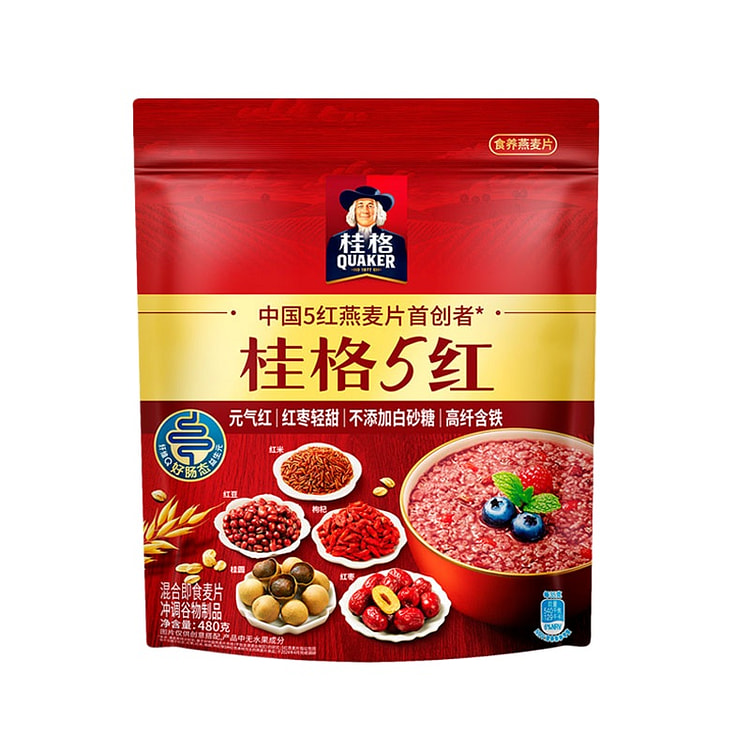 桂格早餐燕麦5红480g*1袋 480 克