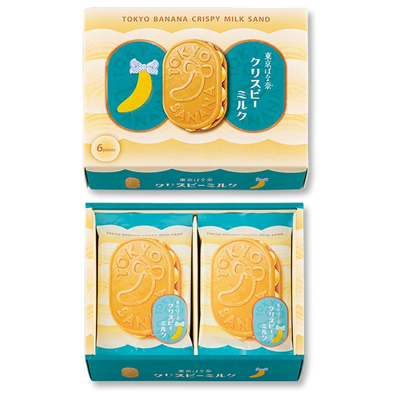 TOKYO BANANA Tokyo Limited Crispy Milk Banana Cookie 6 pcs 1 กล่อง