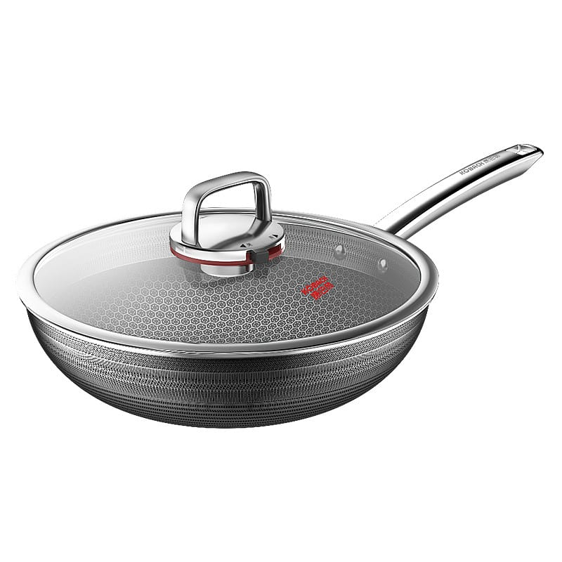 KBH 30cm wok Stainless steel Double honeycomb 1 each