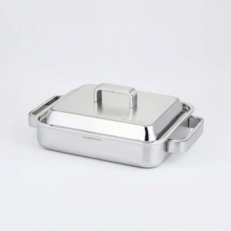 [Chefwin] 316Ti Square Griddle Pan Set 1 count