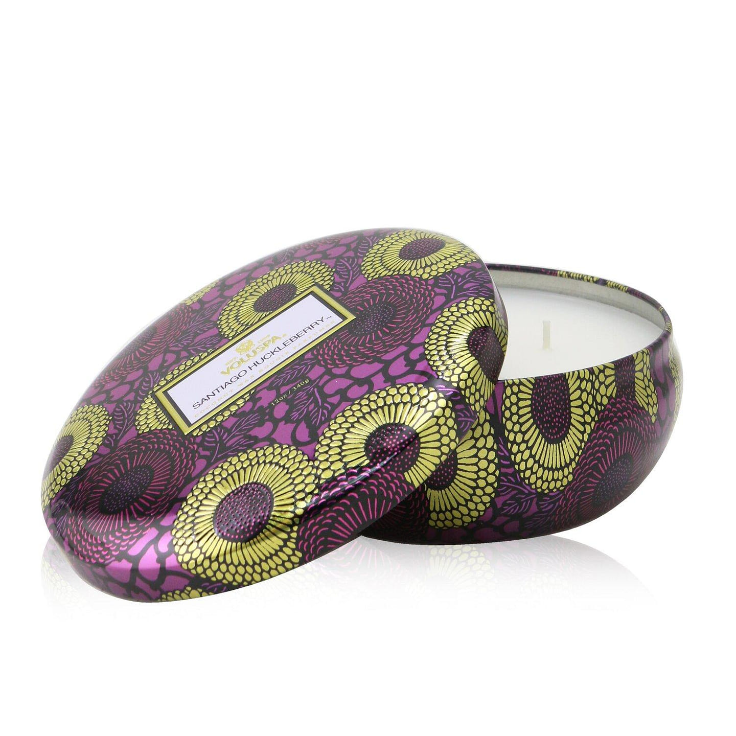 Voluspa Wick Decorative Tin Candle – Santiago Huckleberry 340g/12oz 340 g
