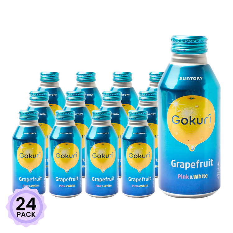 Suntory Gokuri Grapefruit Juice Pink & White 400 ml*24 pack