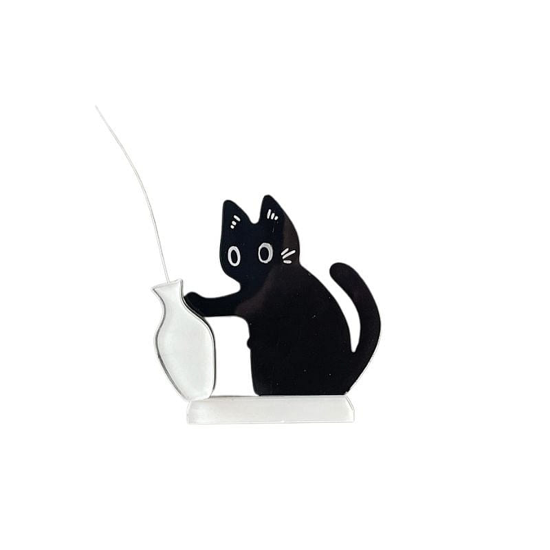 Klaus cat bottle push refrigerator sticker 1 1 each